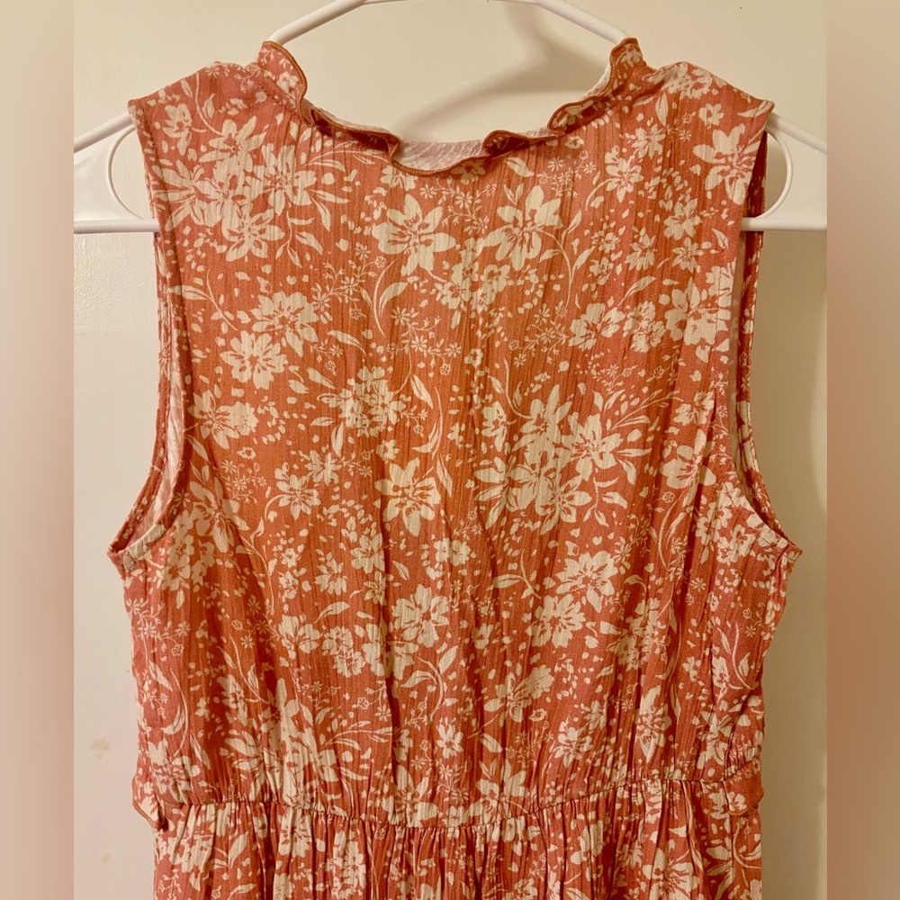 NEW! Hem & Thread Dusty Coral Ruffle Babydoll Boutique Top S - Picture 10 of 15